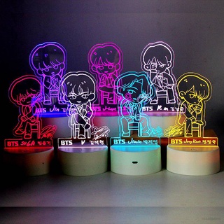 Đèn Ngủ LED 3D Sạc USB Hình Kpop BTS BT21 22 - Ảnh 2