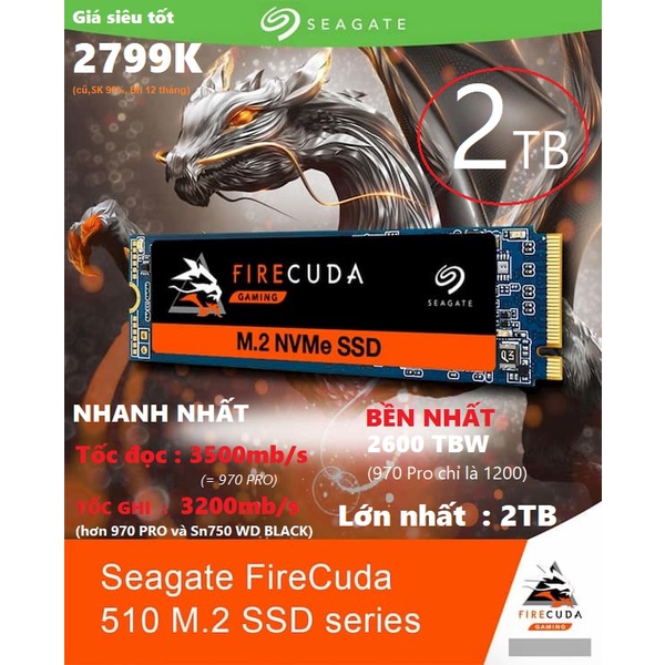 ổ Cứng Seagate Firecuda 520 500gb Ổ Cứng SSD 500GB Seagate