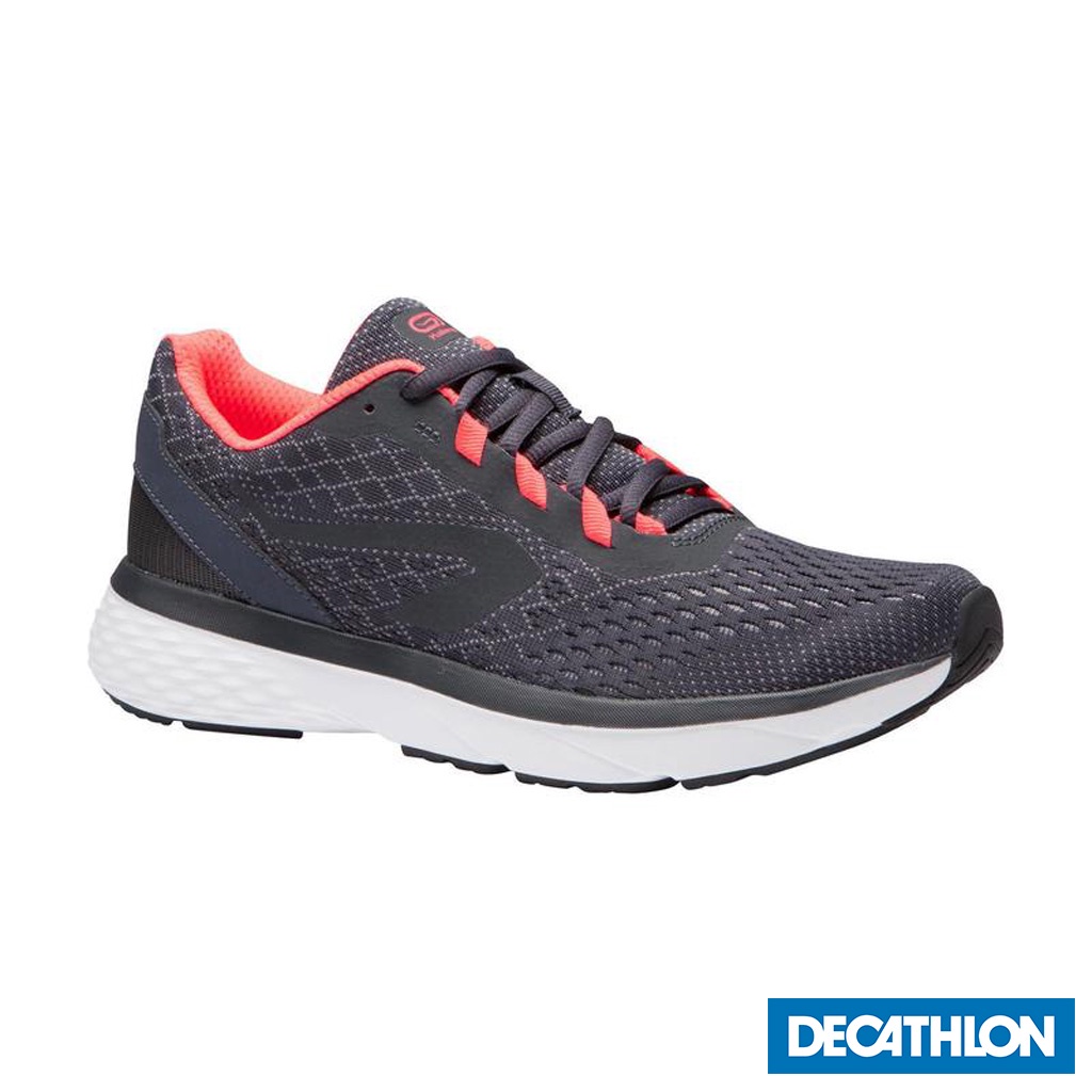 Mua Giày Chạy Bộ Run Support Cho Nữ Xám/San Hô Decathlon Kalenji